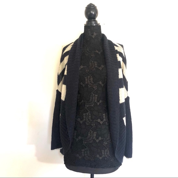 Quinn Stripe Open Front Cardigan Sweater - Picture 3 of 8